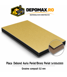 Placa BOND auriu periat/bronz periat 3mm, 1500x3050mm, aluminiu 0.2mm